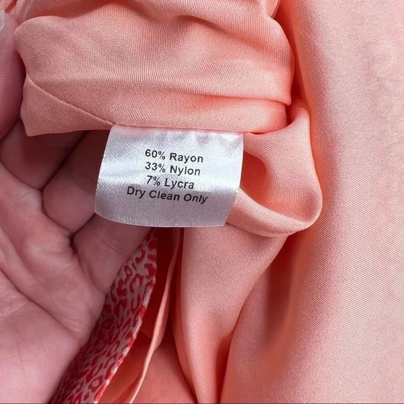 Buckley K NWT Coral Cheetah Print Shift Dress Size 12 - Picture 7 of 7